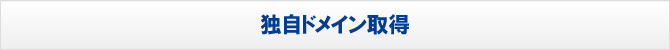 独自ドメイン取得 独自ドメイン取得